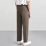 QDBAR High-rise Elasticated Straight Trousers