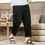 QDBAR Men's Summer Linen Loose Casual Pants