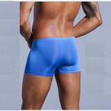 QDBAR Very thin men's underwear nylon ice silk boxers double bagged high-interest high-stretch boxers