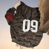 QDBAR 90s Streetwear American retro doubles layer hat camouflage hoodie women velvet new loose couples cardigan goth oversized jackets y2k coat women