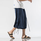 QDBAR Summer Loose Wide Leg Cropped Pants