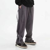 QDBAR Straight Fitted Zip-Up Pants