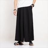 QDBAR Dropped Wide-Leg Loose Ninth Pants