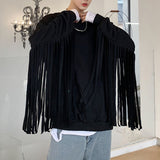 QDBAR 2024 Fall Fashion Fringed Long Sleeve Sweatshirt