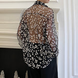 QDBAR Breathable Loose Floral Shirt