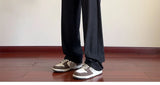 QDBAR Draping Texture Straight Pants Men's 2024 Summer New Fashionable Floor Trousers Loose Casual Ice Silk Pants