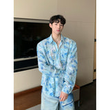 QDBAR 2024 Fall Fashion Niche Design Sense Floral Shirt Men's 2024 Summer New Fashionable Casual Loose Long-sleeved Sun-protective Jacket