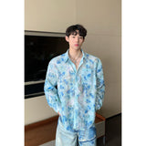 QDBAR 2024 Fall Fashion Niche Design Sense Floral Shirt Men's 2024 Summer New Fashionable Casual Loose Long-sleeved Sun-protective Jacket