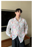 QDBAR 2024 Fall Fashion Niche Design Sense Floral Shirt Men's 2024 Summer New Fashionable Casual Loose Long-sleeved Sun-protective Jacket