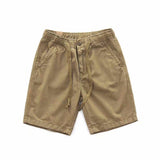 QDBAR Summer Loose Five-point Pants American Style Retro Khaki Workwear Mid-length Pants Casual Drawstring Ami Khaji Casual Shorts For Men