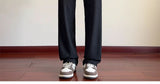 QDBAR Draping Texture Straight Pants Men's 2024 Summer New Fashionable Floor Trousers Loose Casual Ice Silk Pants