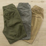 QDBAR Summer Loose Five-point Pants American Style Retro Khaki Workwear Mid-length Pants Casual Drawstring Ami Khaji Casual Shorts For Men