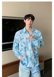 QDBAR 2024 Fall Fashion Niche Design Sense Floral Shirt Men's 2024 Summer New Fashionable Casual Loose Long-sleeved Sun-protective Jacket