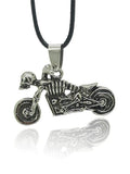 QDBAR Men's Vintage Moto Skull Necklace