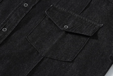 QDBAR No. 11639 Black Denim Button-Up Shi& Lounge Pants 2024 New